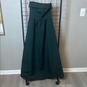 Amsale | Dresses | Amsale Dress Olive Green Built In Corset M | Poshmark